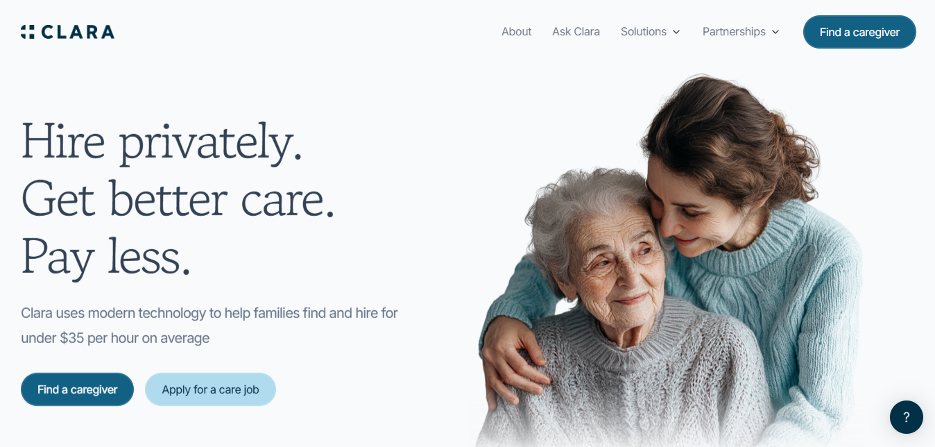 Clara Raises $3.1 Million to Make Private Home Care Smarter, Cheaper, and More Human