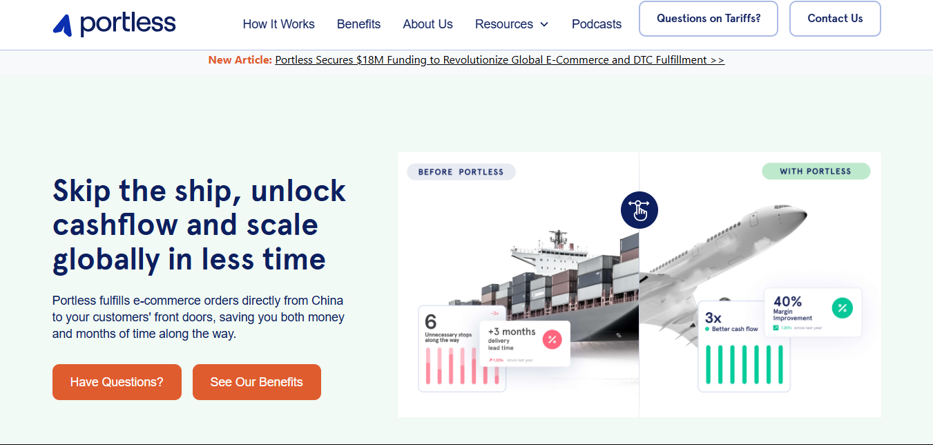 Portless Raises $18M to Transform Cross-Border Fulfillment for Modern Brands