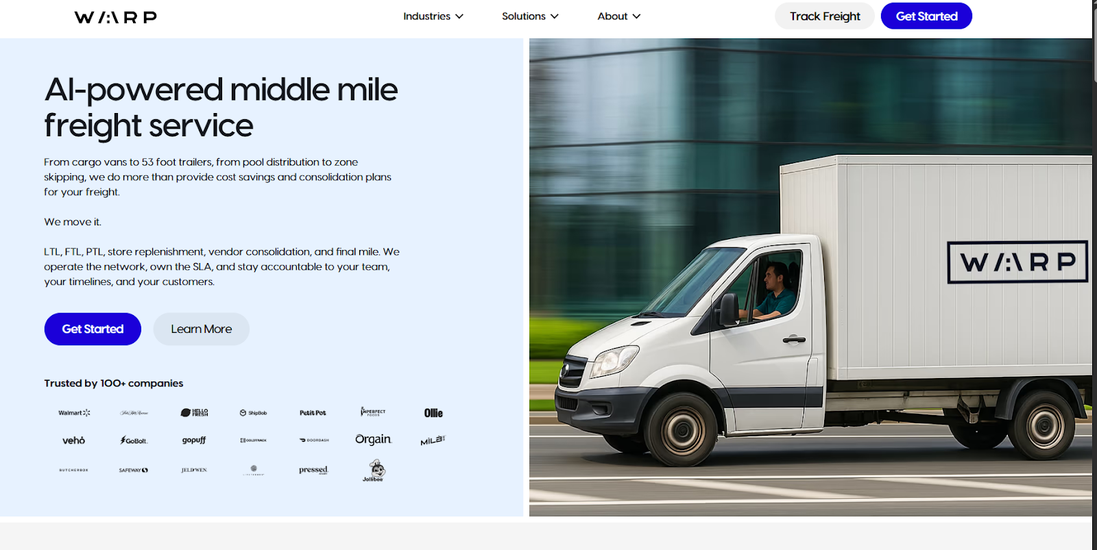 Warp Raises $10 Million Series A to Transform Middle-Mile Freight with AI and Robotics