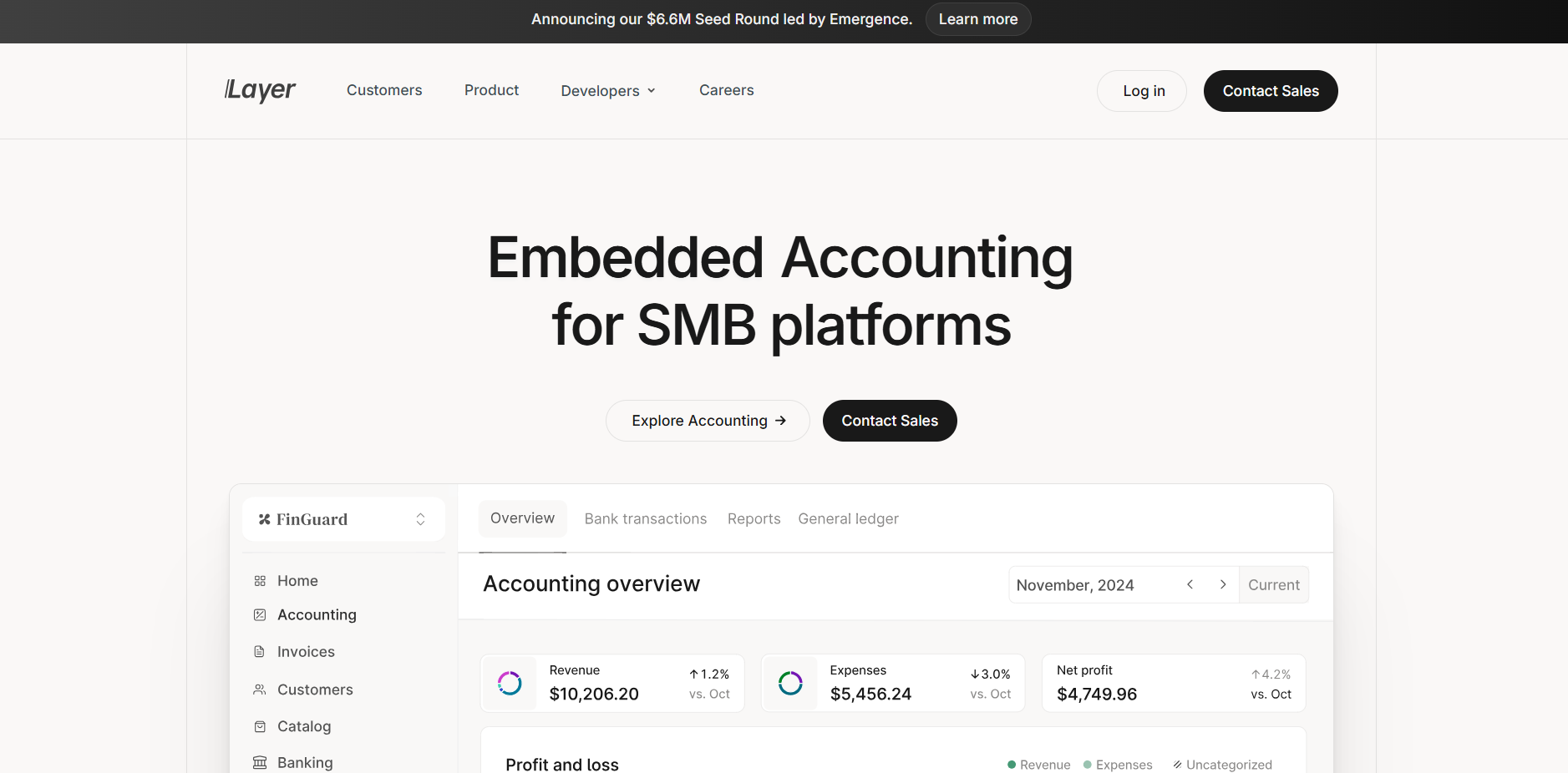 Layer Raises $6.6M Seed Round to Embed Accounting into SMB Software