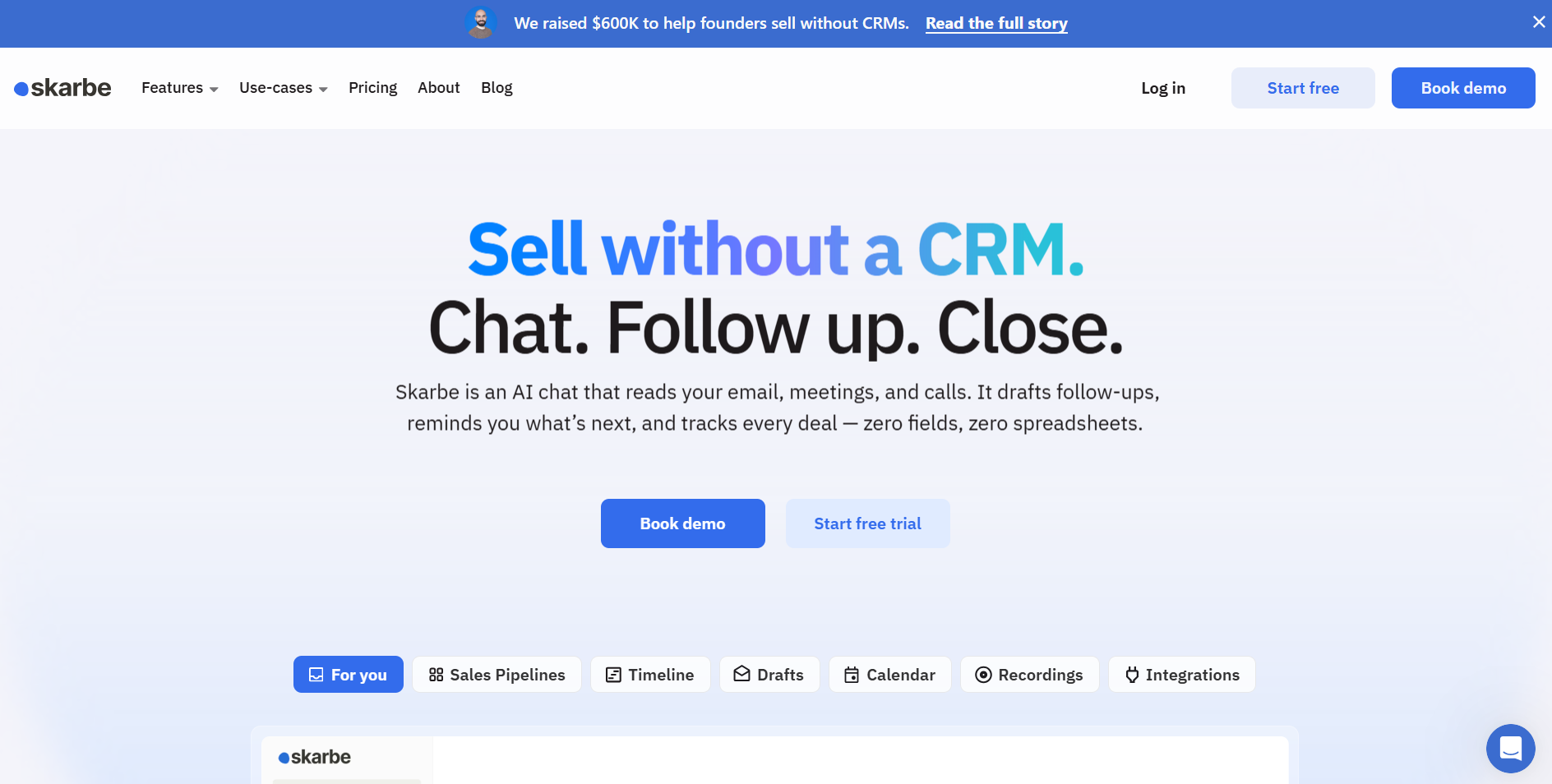 Skarbe Raises $600K Pre-Seed to Power the Future of AI Sales Assistants