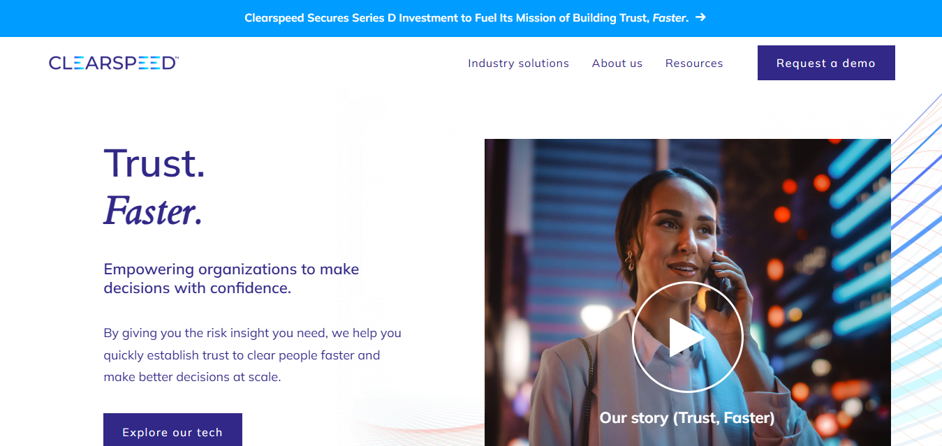 Clearspeed Raises $60M Series D to Accelerate Global Trust-Tech Expansion
