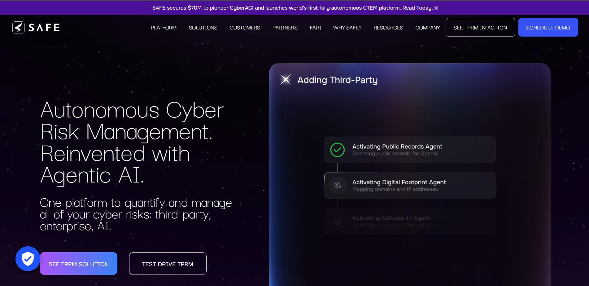 Safe Security Raises $70M Series C to Reinvent Cyber Risk Management with Agentic AI