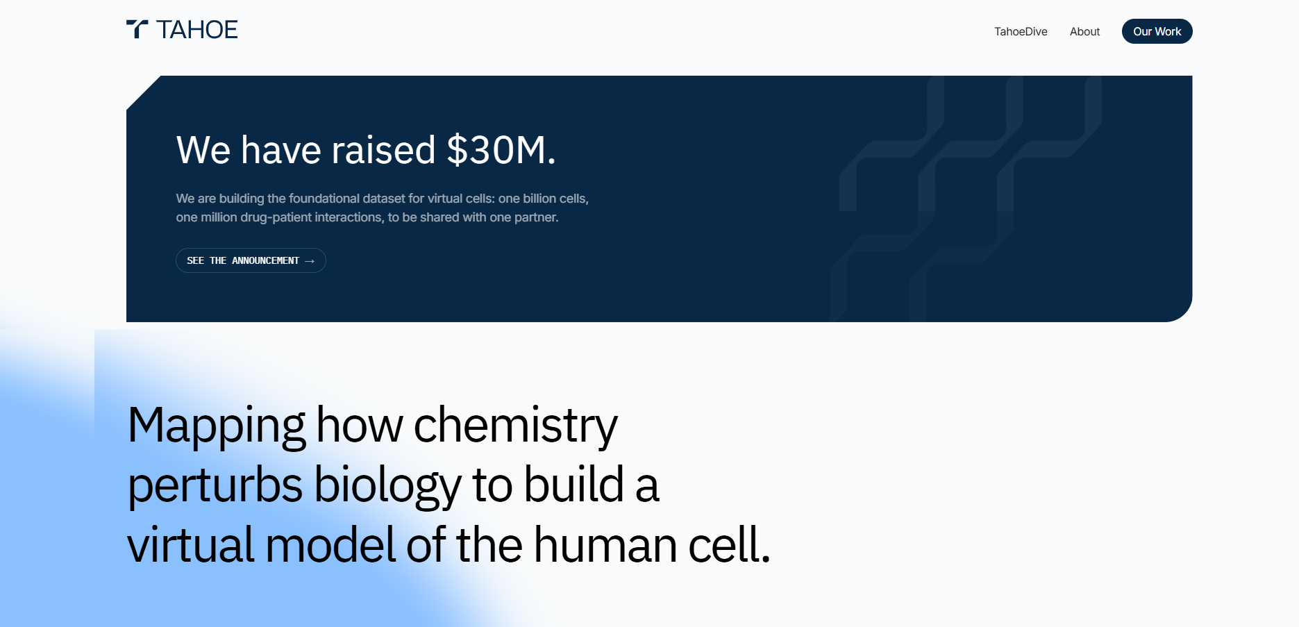 Tahoe Therapeutics Raises $30M to Build Billion-Cell Dataset for AI Drug Discovery