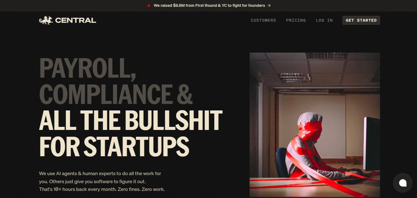 Central Raises $8.6 Million to Eliminate Startup Payroll and Compliance Chaos