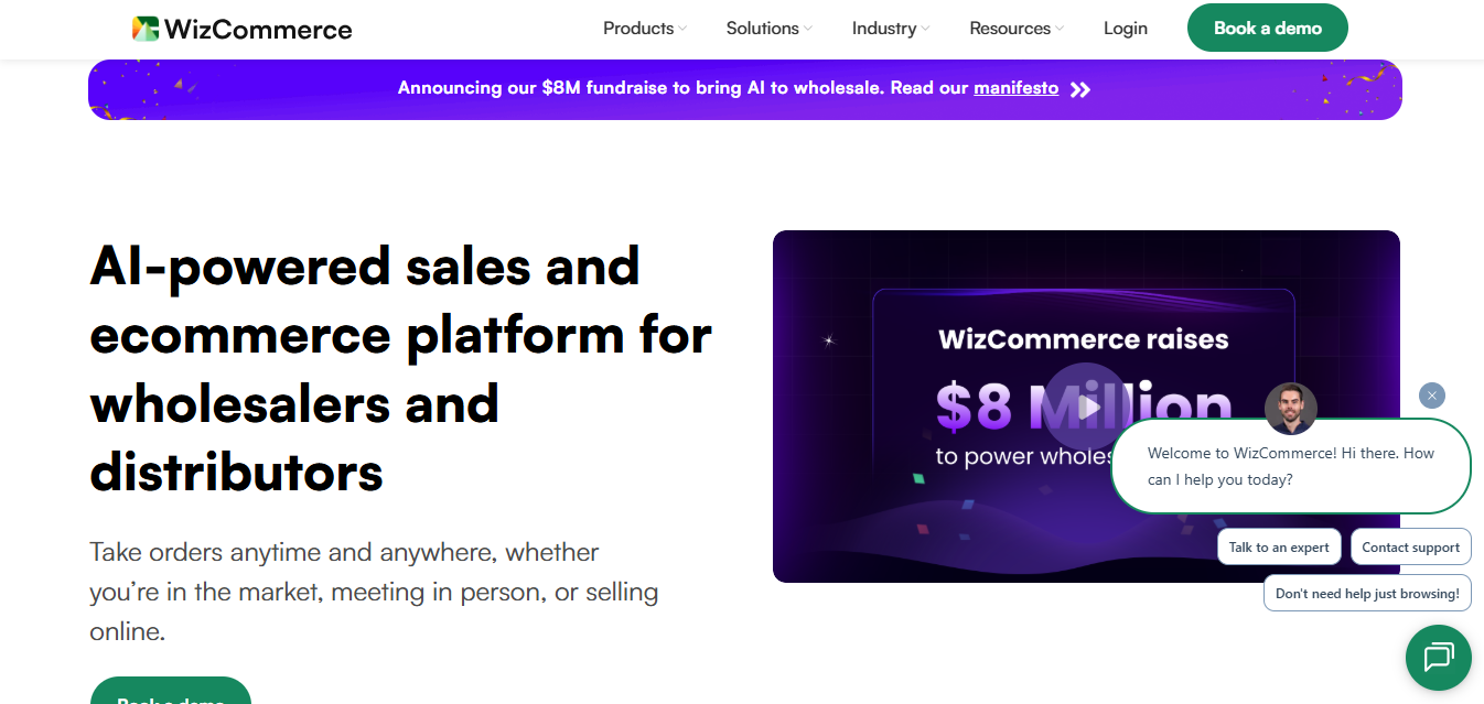 WizCommerce Secures $8 Million Series A to Bring AI-Powered Sales to Wholesalers and Distributors