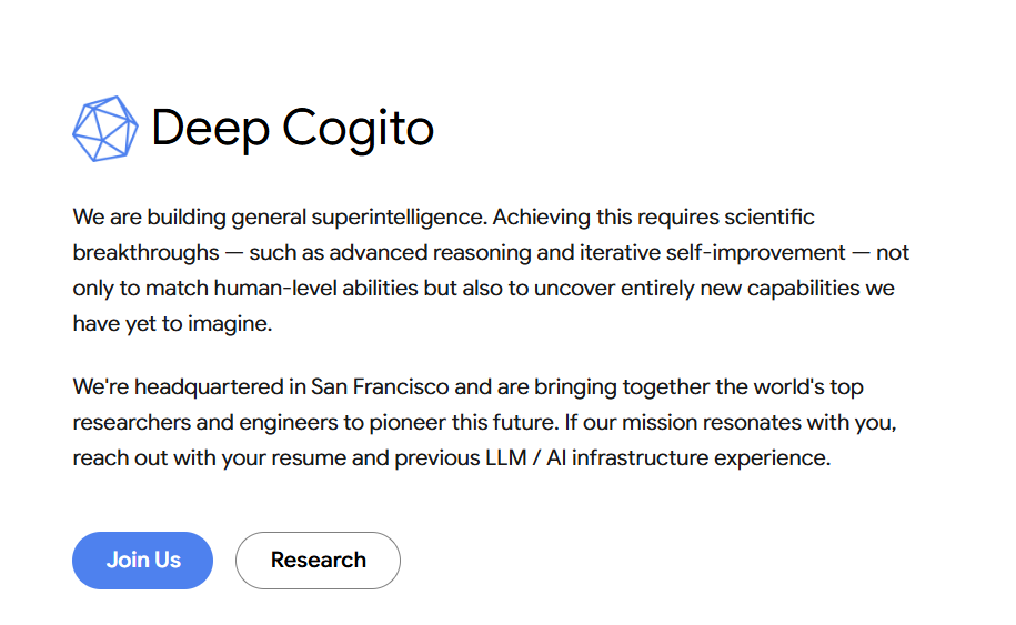 Deep Cogito Raises $13M to Pursue the Frontier of General Superintelligence