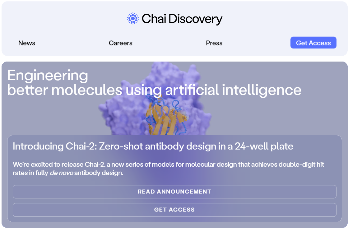 Chai Discovery Raises $70M Series A to Revolutionize Antibody Design with AI-Powered De Novo Discovery