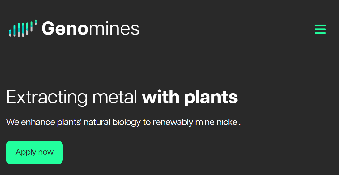 Genomines Raises $45M Series A to Pioneer Plant-Based Metal Mining