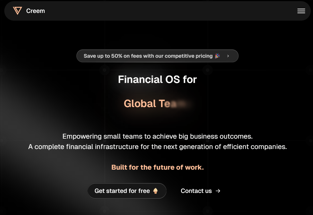 Creem Raises $2.1M Pre-Seed to Power Embedded Finance for SaaS Innovators