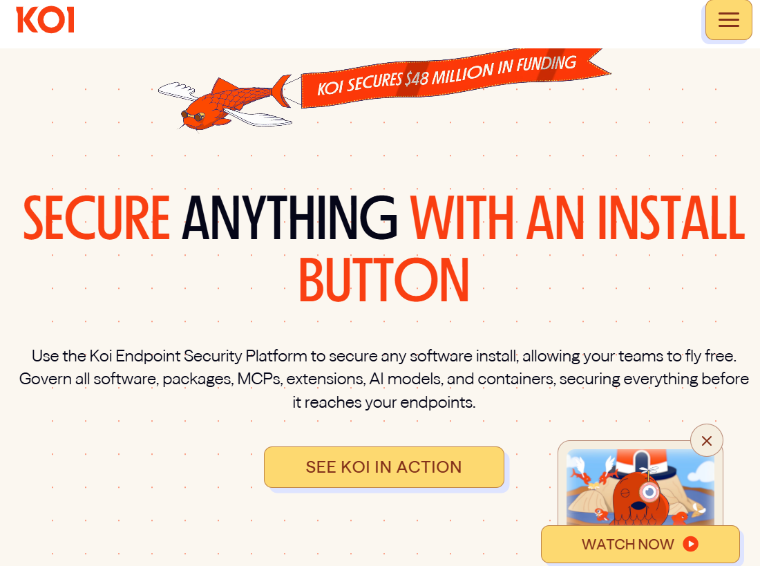 Koi Raises $48M Seed Round to Redefine Enterprise Software Security