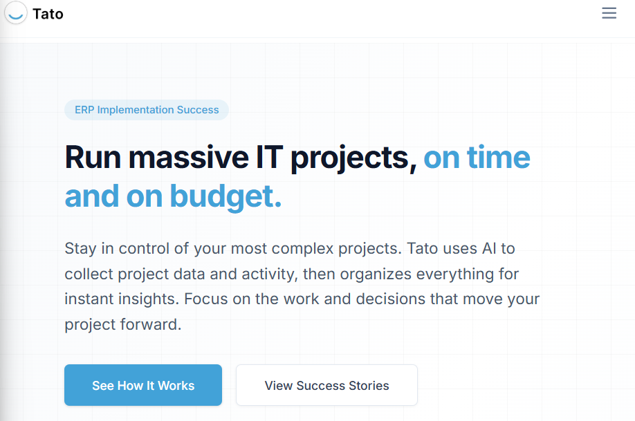 Tato Raises $5M Seed Round to Reinvent ERP & IT Project Delivery with AI