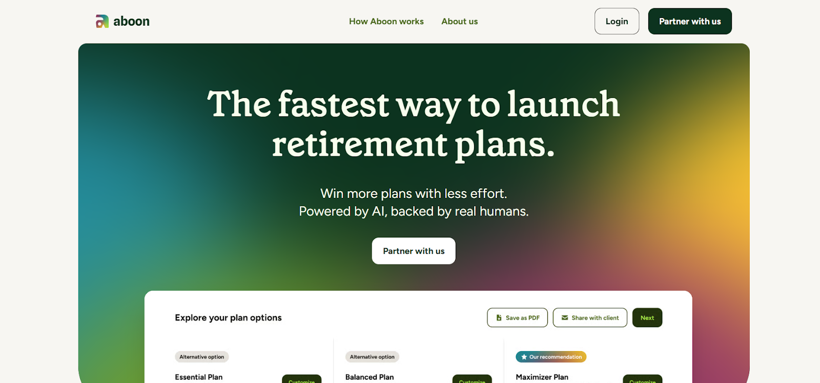 Aboon Raises $17.5M to Reinvent 401(k) Plans for Advisors and Employers