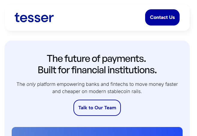 Tesser Raises $4.5 Million to Reinvent Financial Infrastructure for the Digital Era