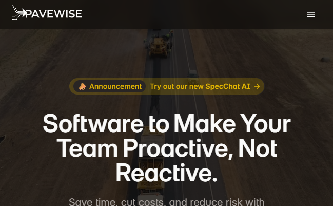Pavewise Raises $2.5 Million to Build Predictive Software That Makes Construction Teams Proactive, Not Reactive