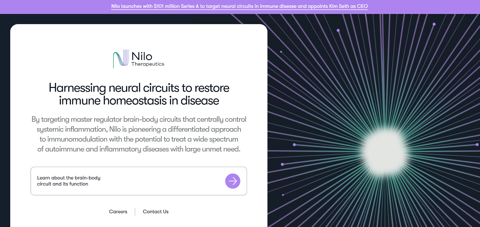 Nilo Therapeutics Raises $101 Million to Pioneer Neural Circuit Immunotherapy