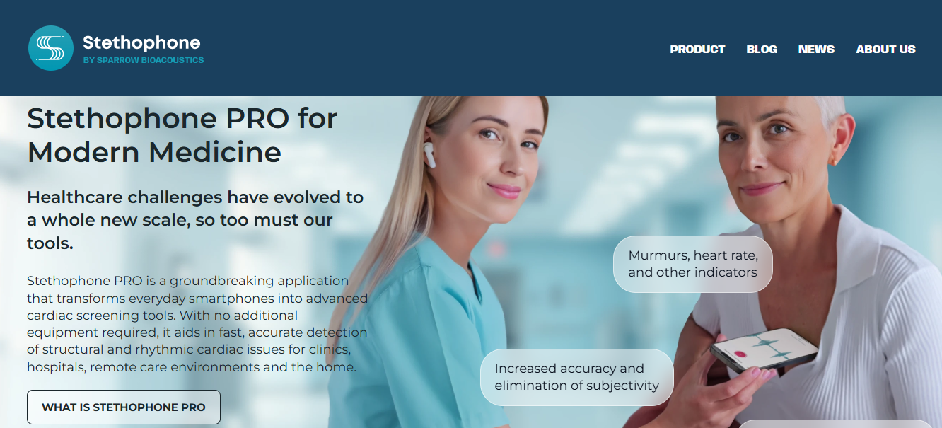 Sparrow BioAcoustics Raises $10 Million to Turn Smartphones Into Clinical-Grade Stethoscopes